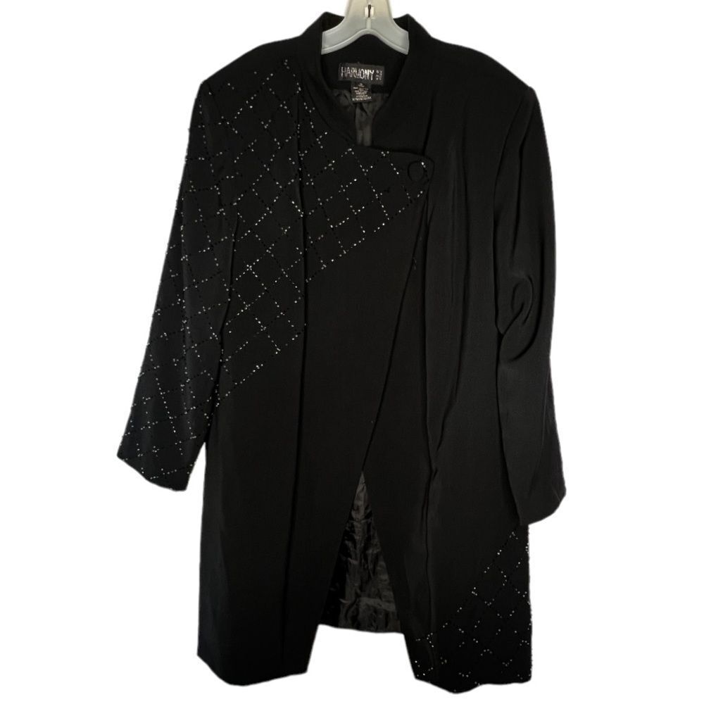 Vintage Harmony New‎ York Black Long Dress Coat